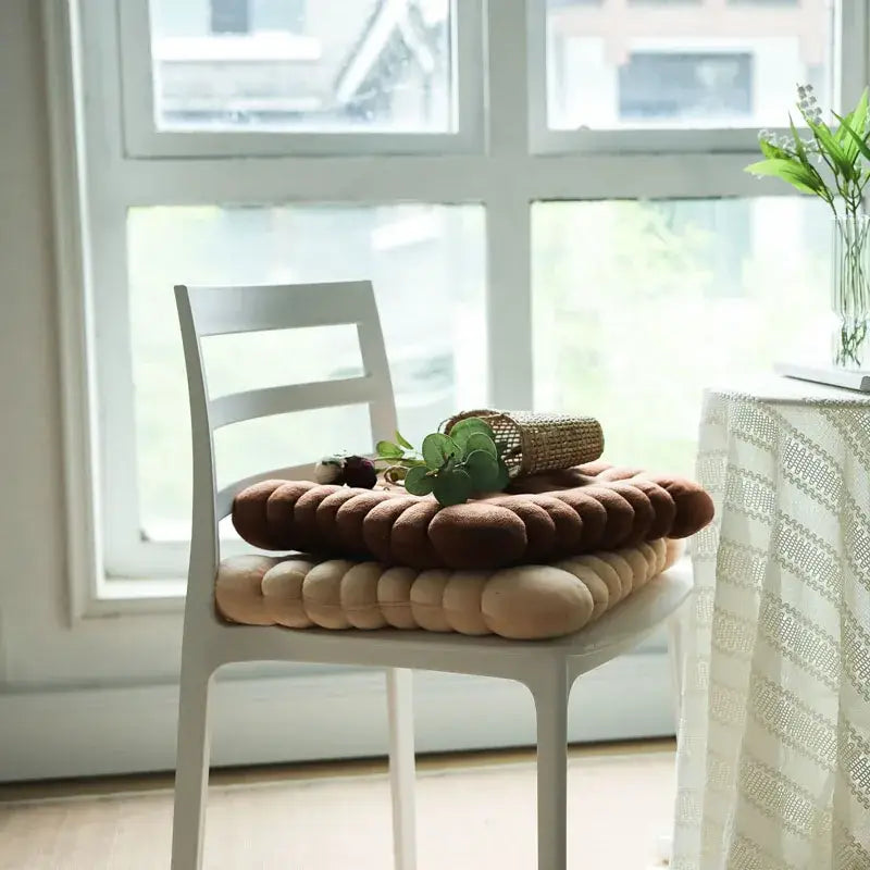 Biscuit-Shaped Plush Cushion: Soft and Creative Chair Seat Pad