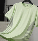 Men's Ice Silk Running T-shirt 5XL Breathable Quick Dry Sports Top