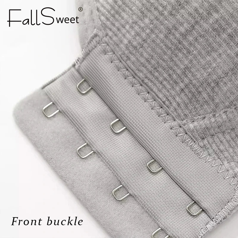 Fallsweet Wire Free Brassiere Seamless Solid Push Up Mold Cup Bralette