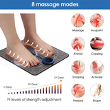EMS Foot Massage Pad with Multi Mode Muscle Relief for Home Fitness