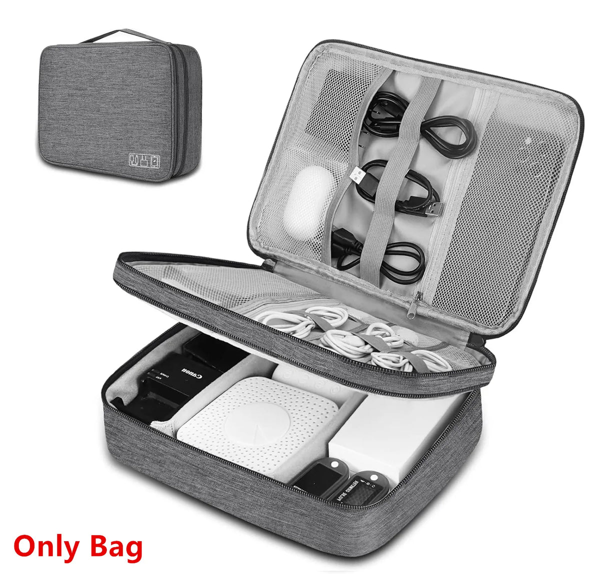 Cable Storage Bag Electronic Organizer Waterproof Portable Travel Pouch