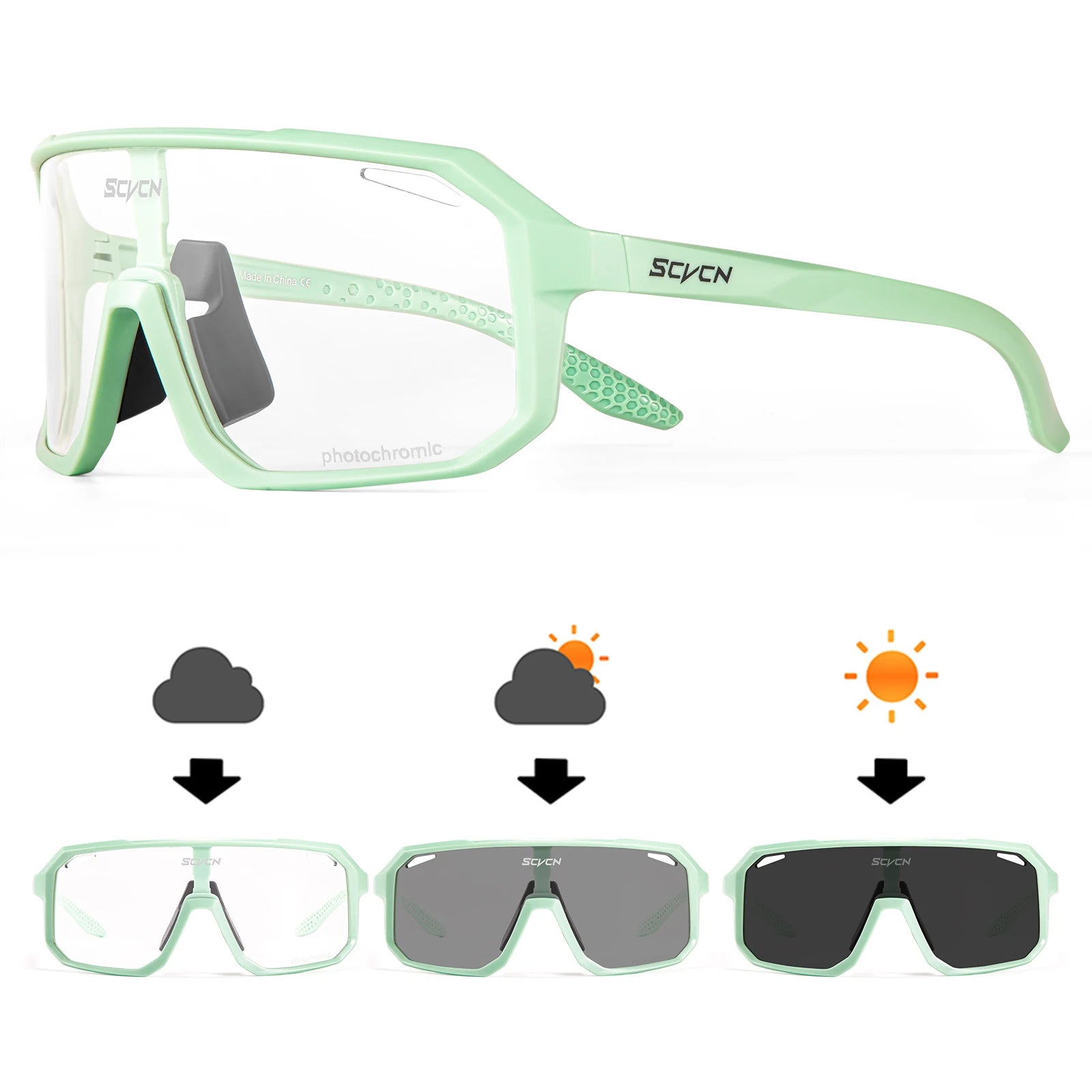 SCVCN Cycling Glasses UV400 TR90 Outdoor Sports MTB Sunglasses