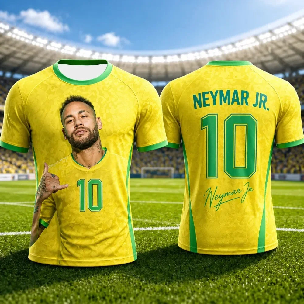 Neymar Soccer Jersey Multi Size Quick Dry Breathable Training Shirt