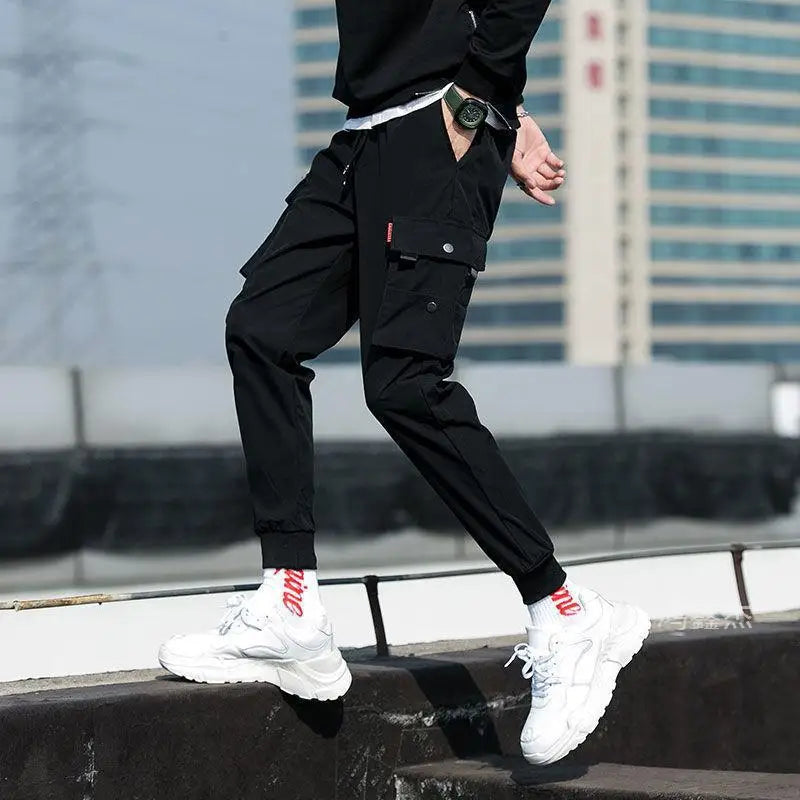 Men's Cargo Pants Oversized Solid Color Trendy Loose Casual Work Pants