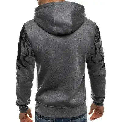 Gradient Print Men’s Pullover Hoodie for Casual Fitness & Sportswear