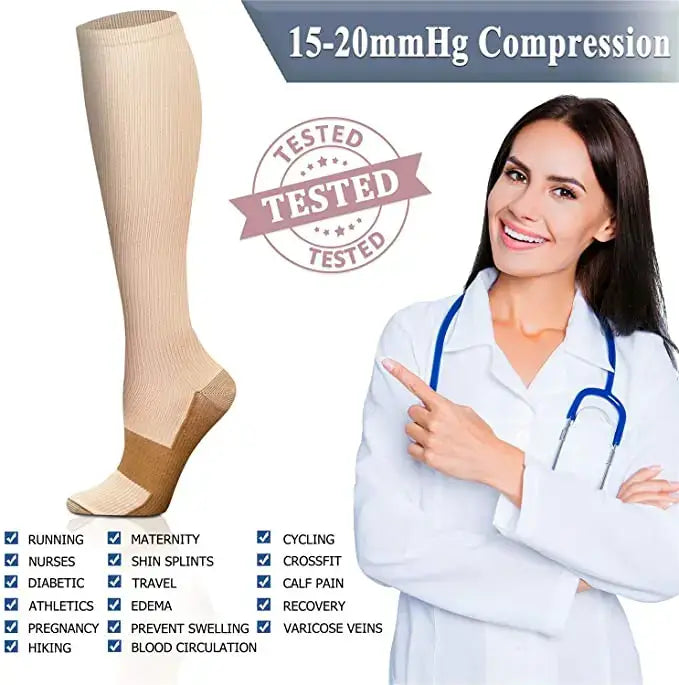 Compression Sport Socks for Varicose Veins Medical Nursing Stockings