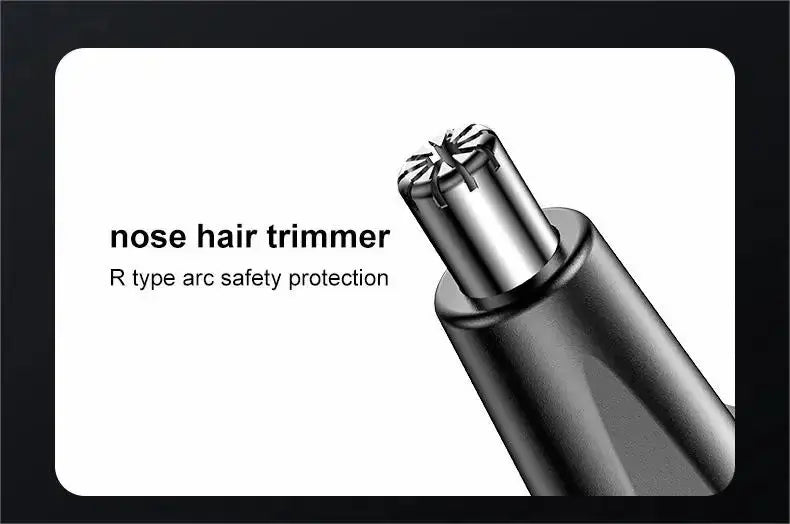 USB Rechargeable Metal Nose and Ear Hair Trimmer for Men and Women