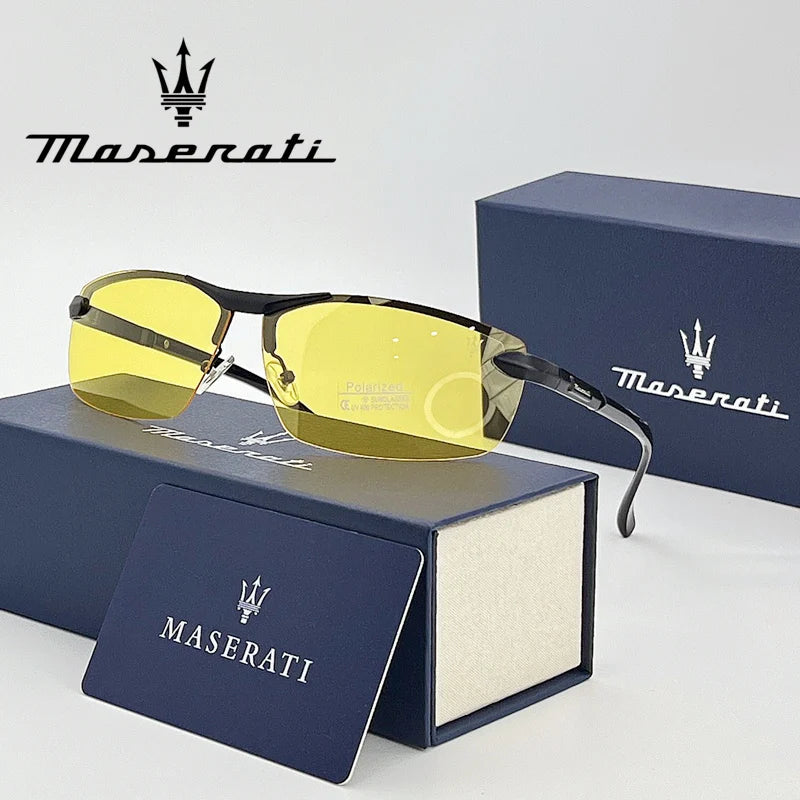 Maserati UV400 Polarized Sunglasses Classic Fashion Driving Glasses