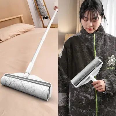 Long Handle Lint Roller Brush for Pet Hair and Dust Remover