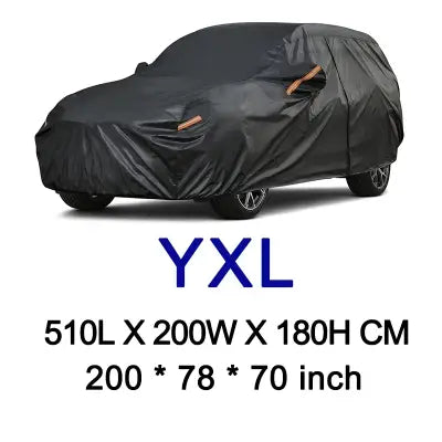 Kayme Black Heavy Duty Cotton Car Cover for All-Weather Protection - YXL / spain