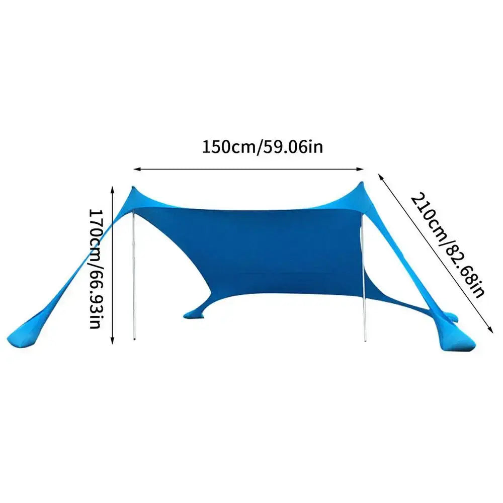 Large Beach Shades Tent for Family Sun Shelter and Outdoor Relaxation