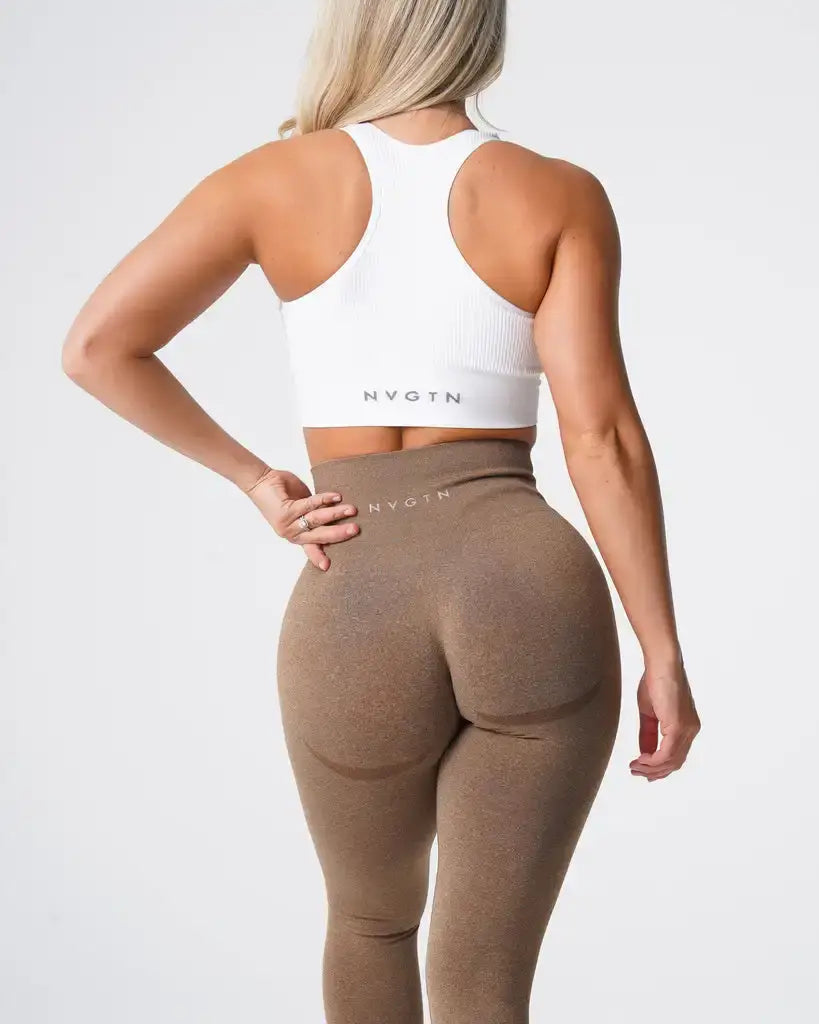 Speckled Seamless Spandex Leggings: Soft Workout Tights