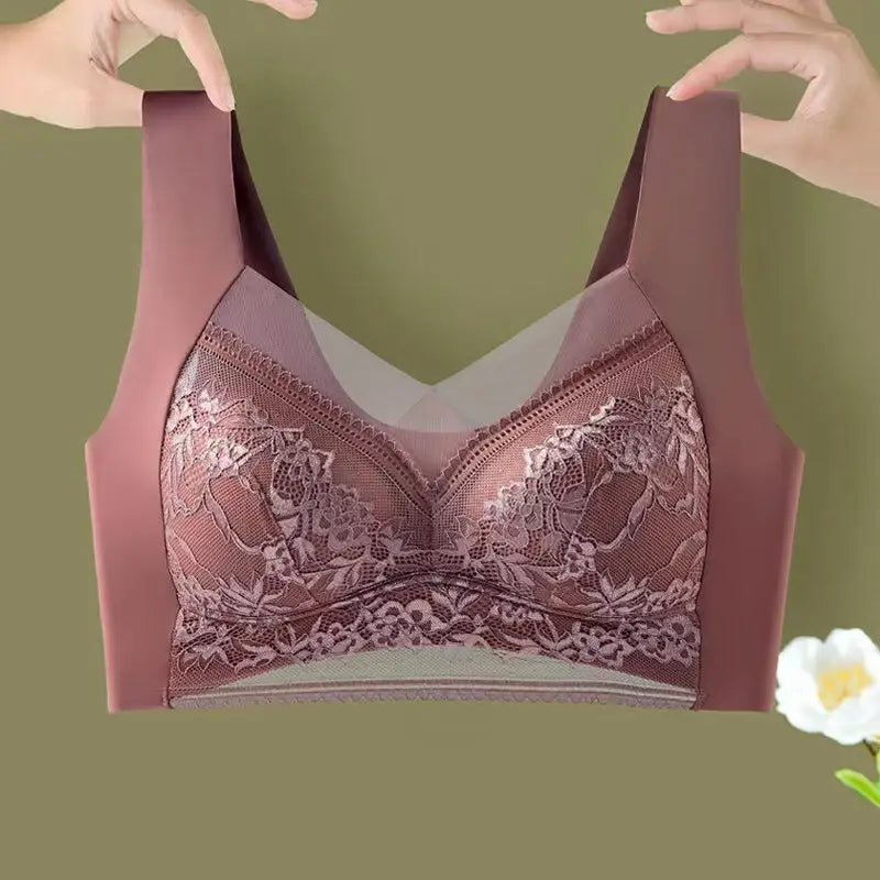 High-Quality Lace Ladies Underwear: Comfortable No Steel Fixed Cups