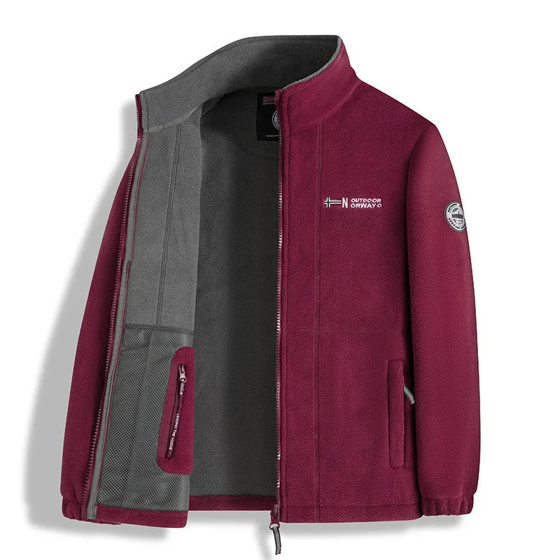 Men's Fleece Storm Jacket Thickened Warm Outdoor Casual Style