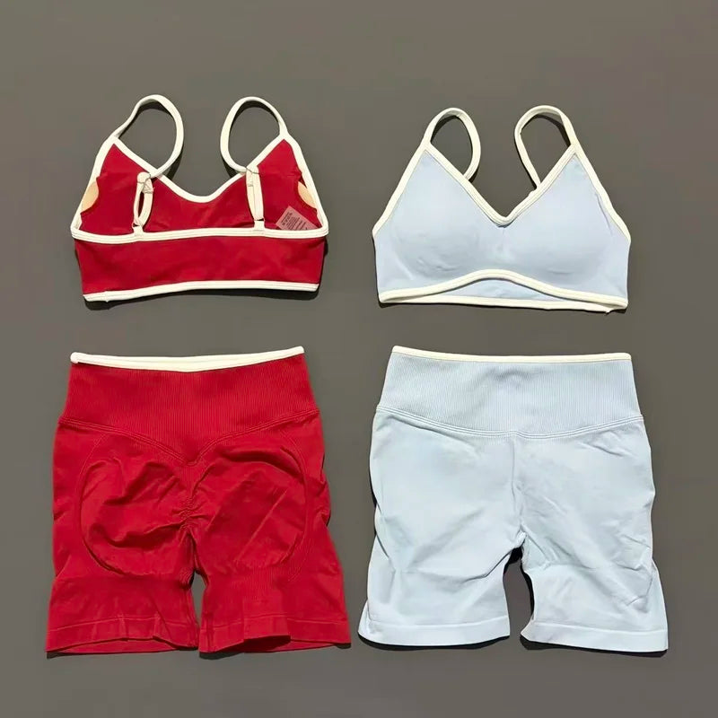Women Ignite Sculpt Elastic Yoga Bra Set Sculpting Fitness Suit