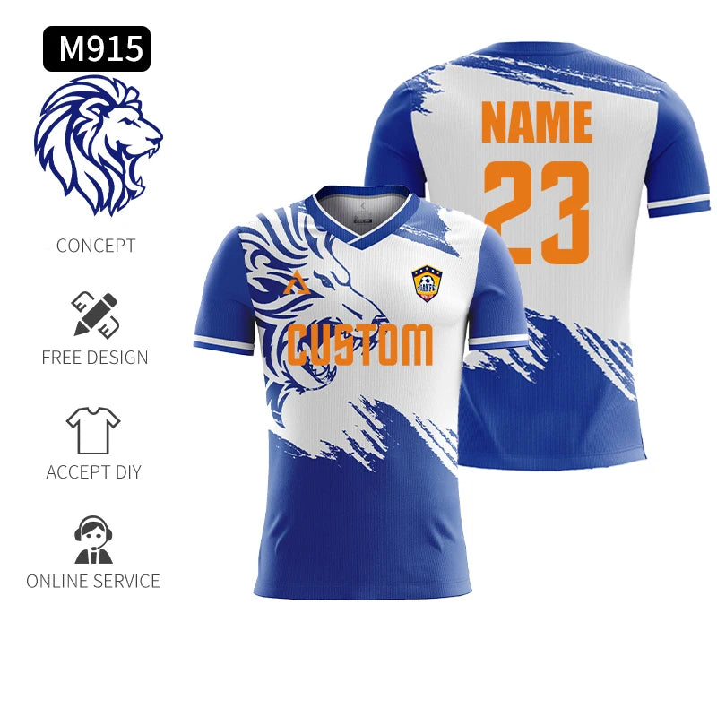 Short Sleeve Custom Sublimation Football Jersey Quick Dry Training Shirt