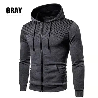 Elite Wrestling Zipper Hoodie for Winter Men’s Casual Wear - GRAY / S