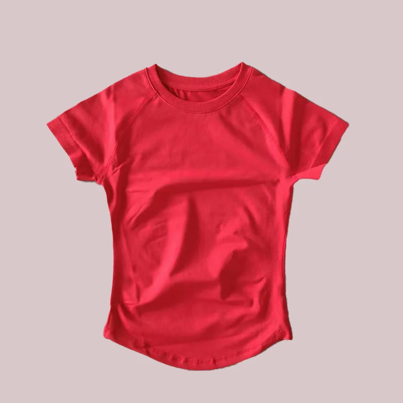 Women's Compression Workout T-Shirt Slim Fit Impact Athletic Top