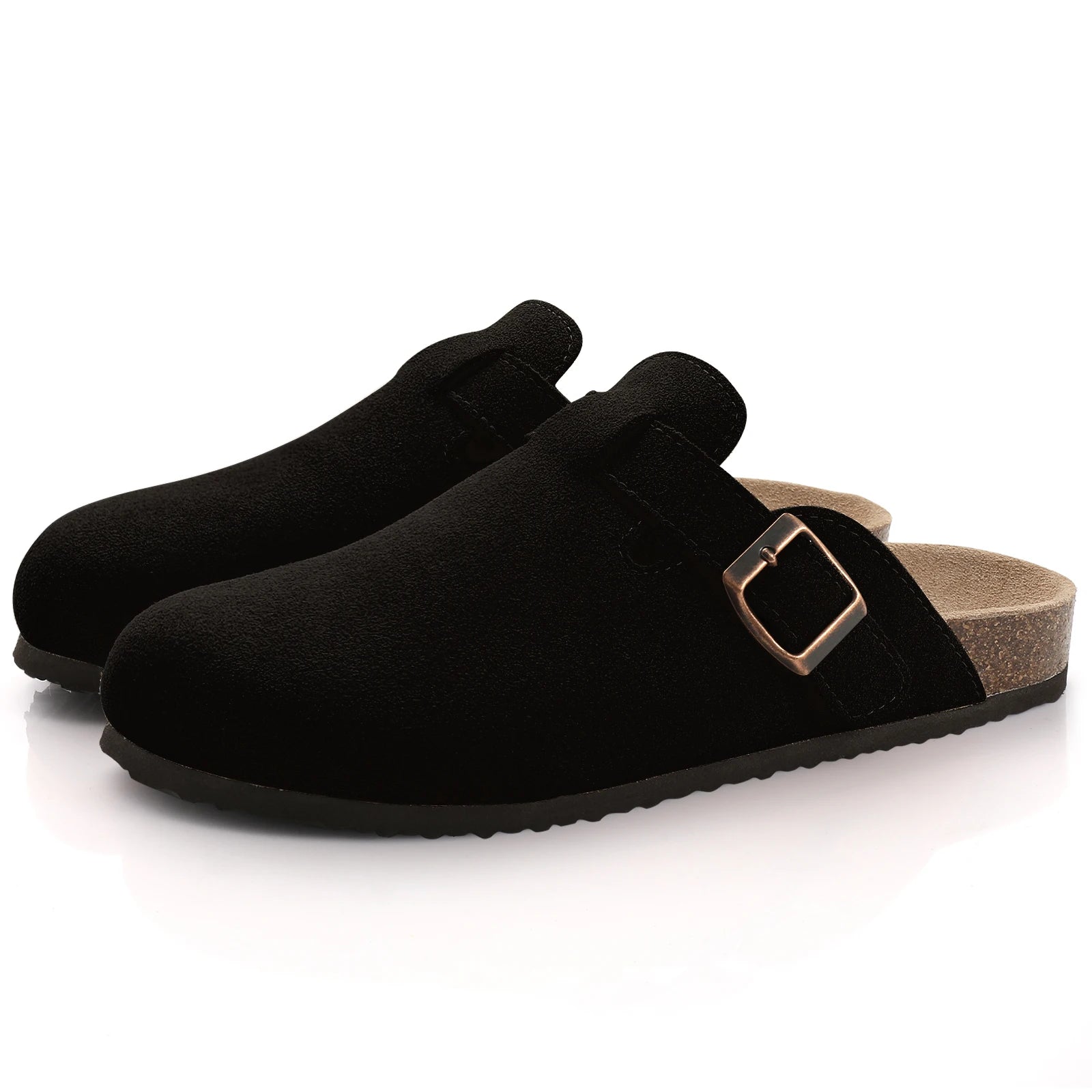Cow Suede Mules with Arch Support for Indoor Outdoor Comfort
