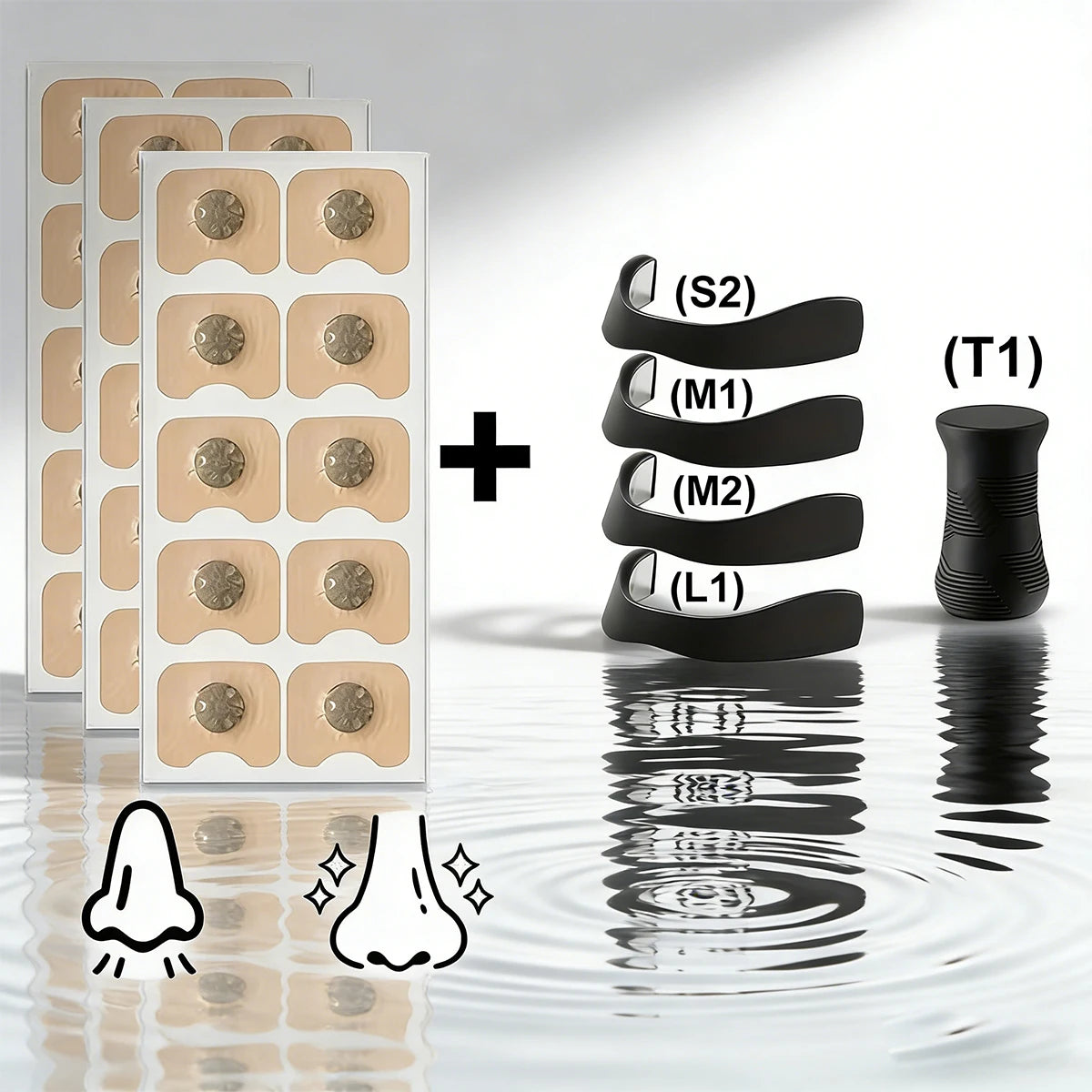 Magnetic Nasal Dilator Exercise Patch Set – Enhanced Airflow Support