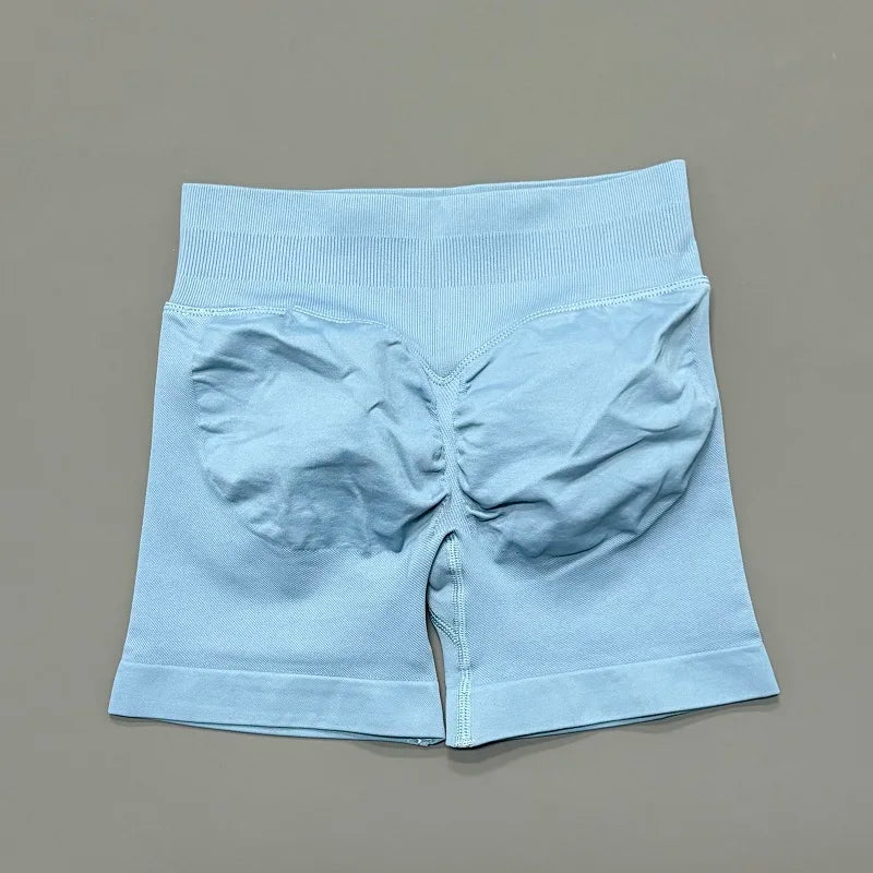 Women High Waist Seamless Shorts Stretchy Butt Lifting Yoga Shorts