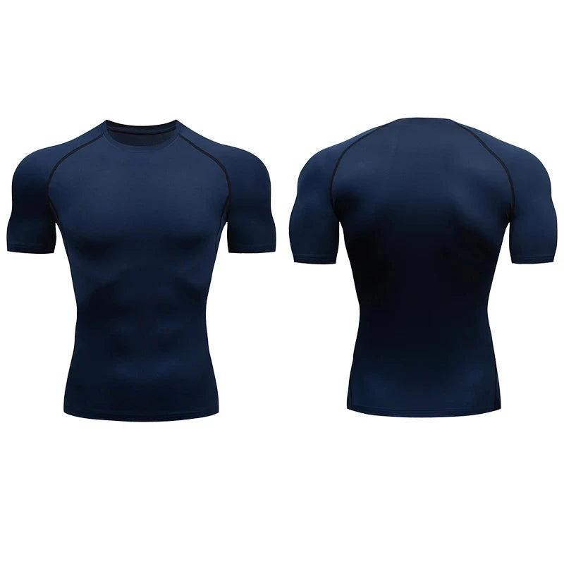 Men Compression Sportswear Standard Length – Quick Dry Gym Tee Men