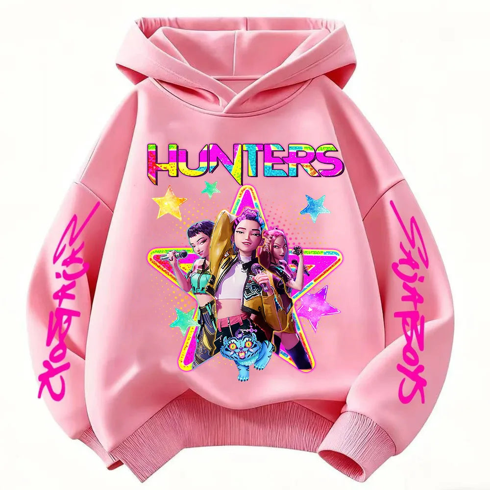 Huntrx Mira Rumi Zoey Long Sleeve Rope Type Hoodie Hip Hop Style
