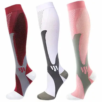 Home 3 Pairs Compression Socks 30mmHg for Varicose Veins and Edema - MIX003-221 / XXL