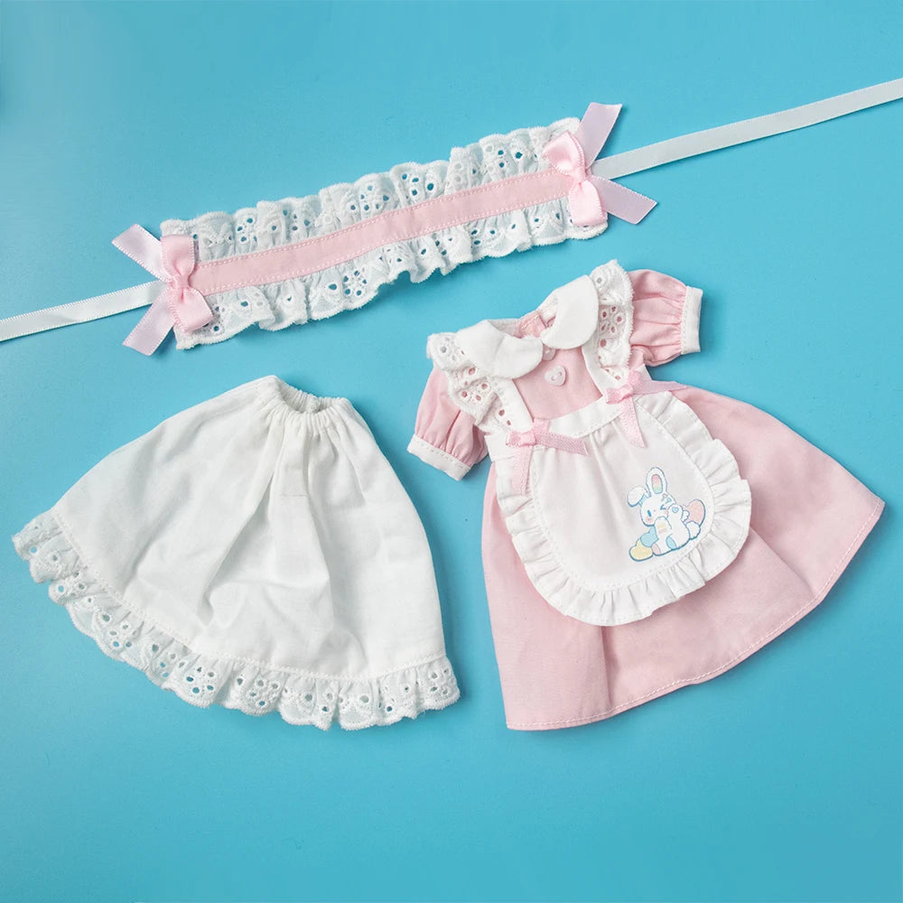 Blythe Clothes Vintage Lace Maid Set for YMY OB22 Doll Accessories