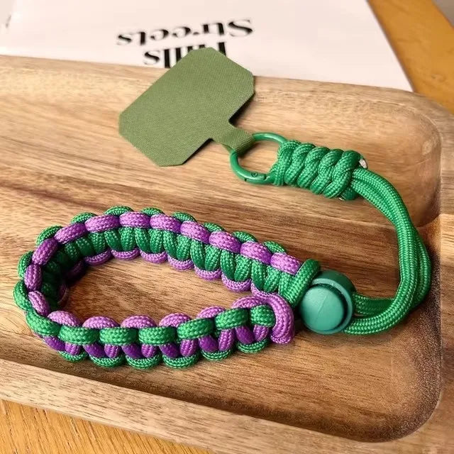 Universal Phone Lanyard Handwoven Wrist Strap Safety Rope Secure Bracelet