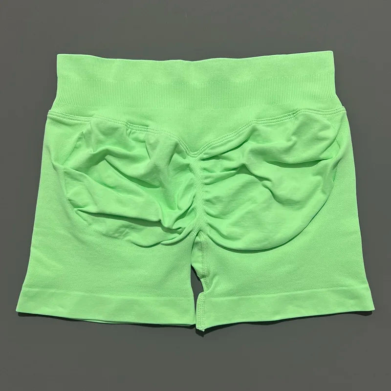 HISTELLO Seamless Yoga Shorts Small Polyamide Butt Lifting Activewear