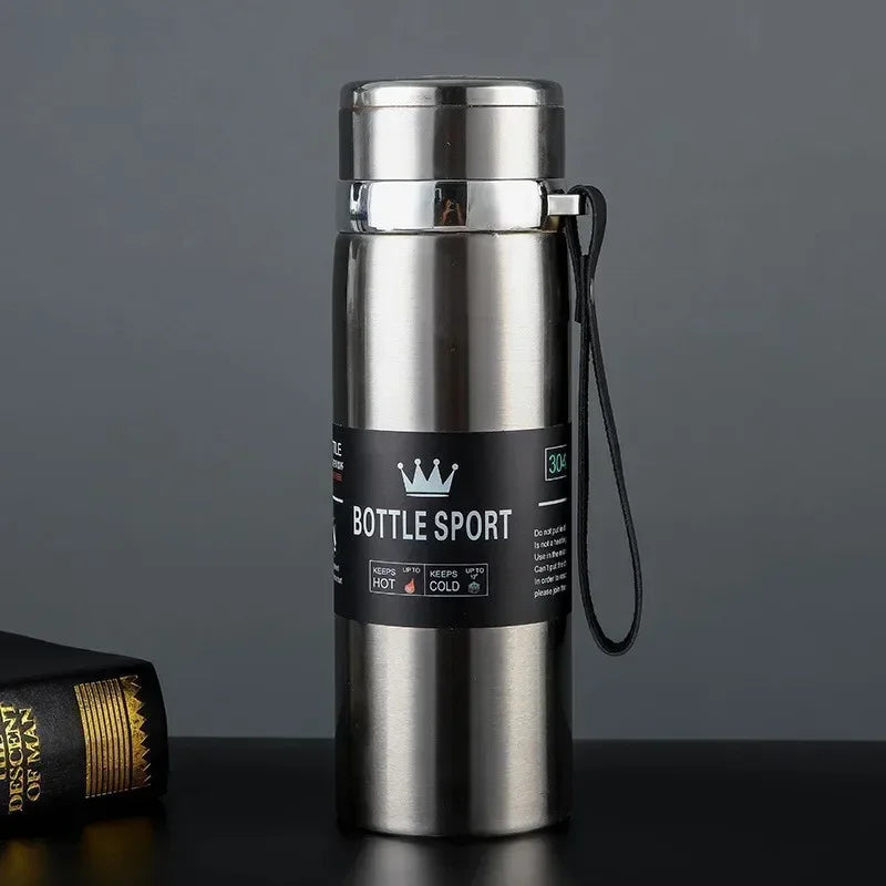 Stainless Steel Water Bottle 1L Vacuum Flask for Hot and Cold Drinks