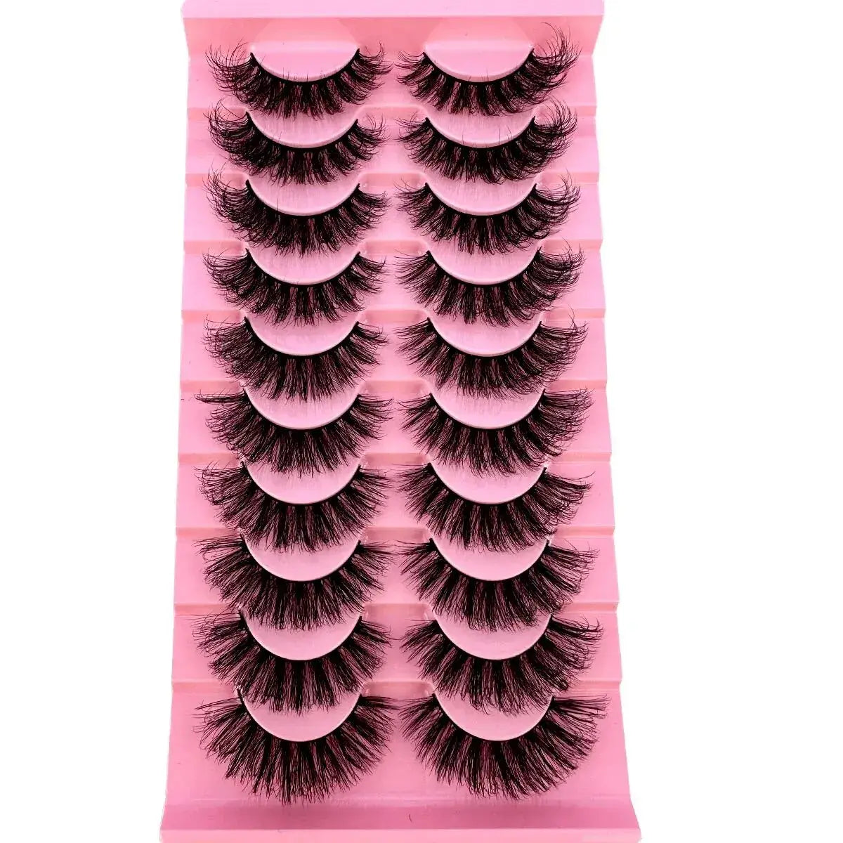 Cat Eye Lashes with 8D Wispy Faux Mink – 10 Pairs Set