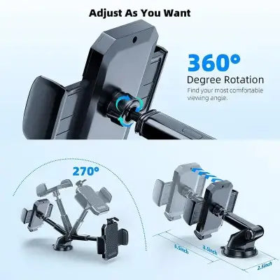 Car Phone Holder Suction Cup Bracket for iPhone Samsung Huawei Xiaomi