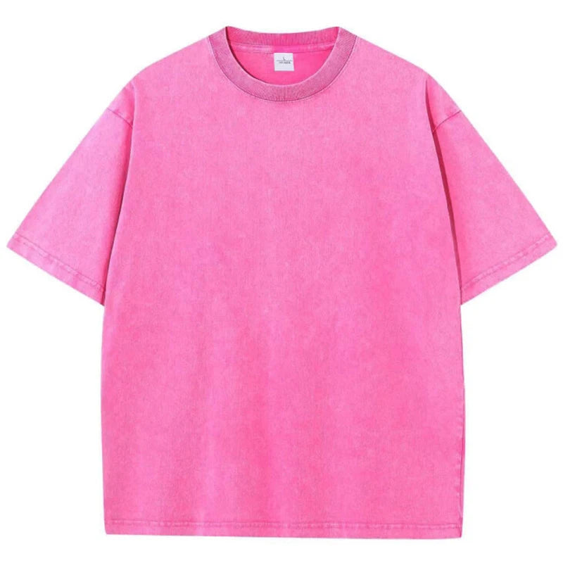 Retro Heavyweight Cotton Oversized T-Shirt Trendy Streetwear Style