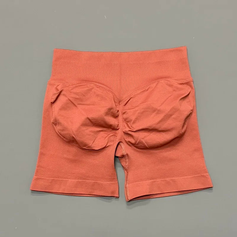 Women High Waist Seamless Shorts Stretchy Butt Lifting Yoga Shorts