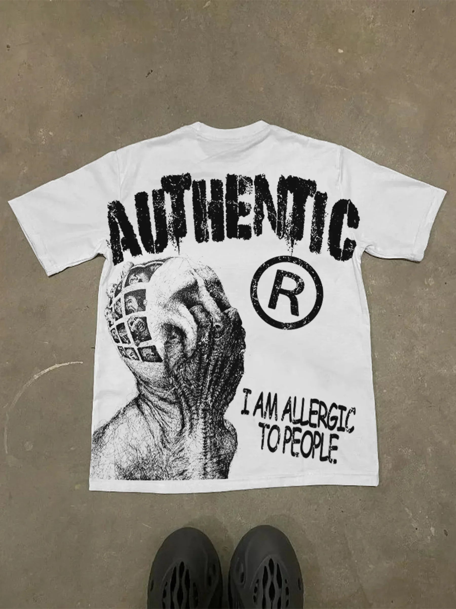 Harajuku Graphic Oversized Tops Cotton Inch Length Y2k Streetwear Tee