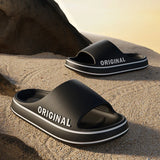 Vid Material Slides Solid Color Thick Sole Indoor Outdoor Sandals