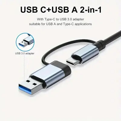 VIENON 7-in-1 USB C Hub Aluminum USB Splitter for Enhanced Connectivity