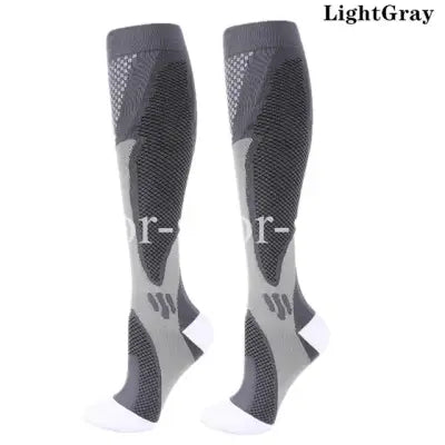 Compression Sport Socks for Varicose Veins Medical Nursing Stockings - YSZ02-LGY / L-XL EU 41-45