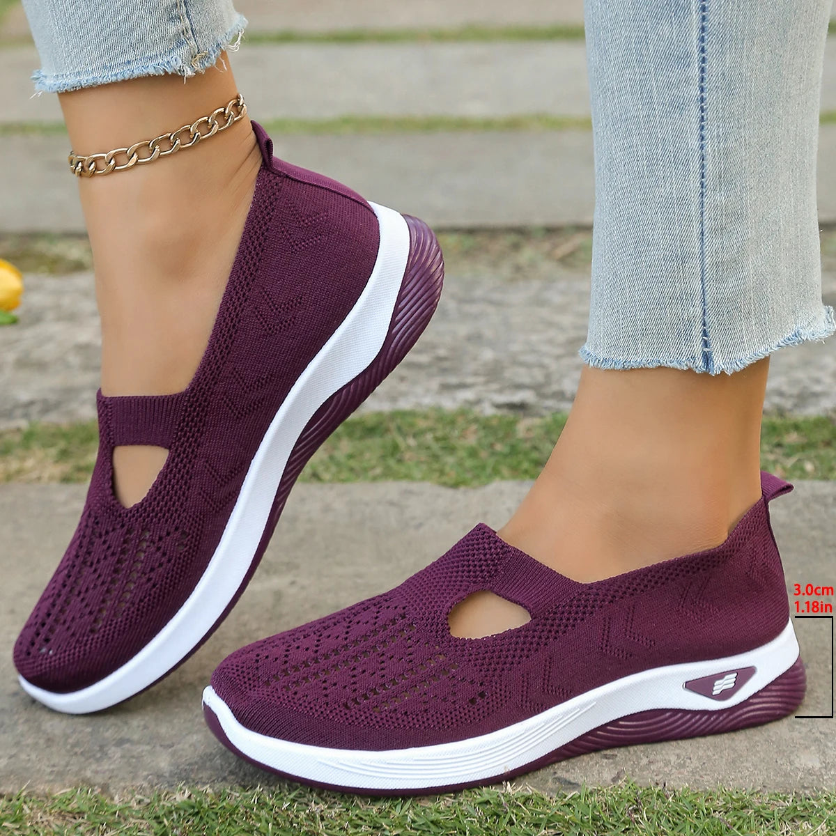 Women's Sports Shoes Flying Woven Mesh Breathable Summer Sneakers