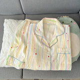 Summer Cartoon Pajamas Short Length Set Breathable Cute Homewear
