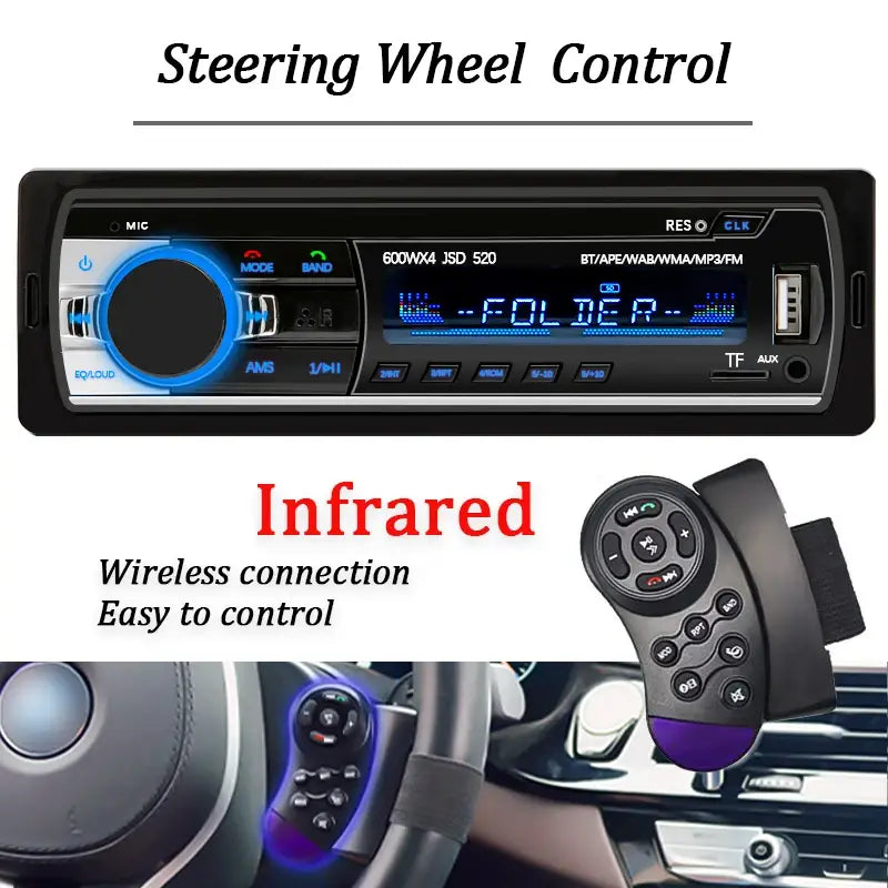 Home Car Din Bluetooth Stereo MP3 Player with FM Radio and USB Input