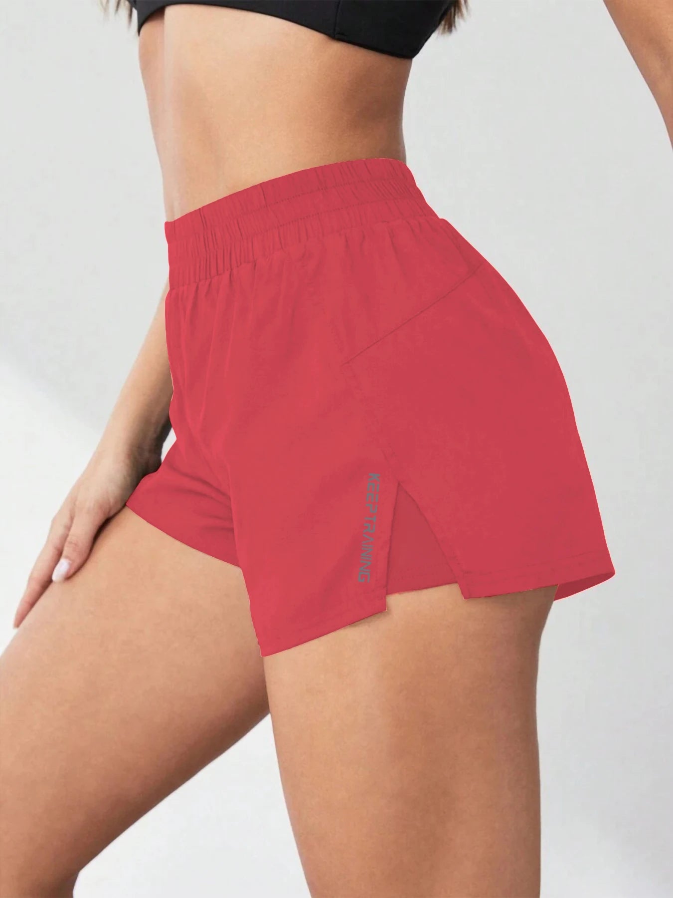 Yoga Anti-Exposure Shorts Faux Two-Piece Style Running Fitness Pants