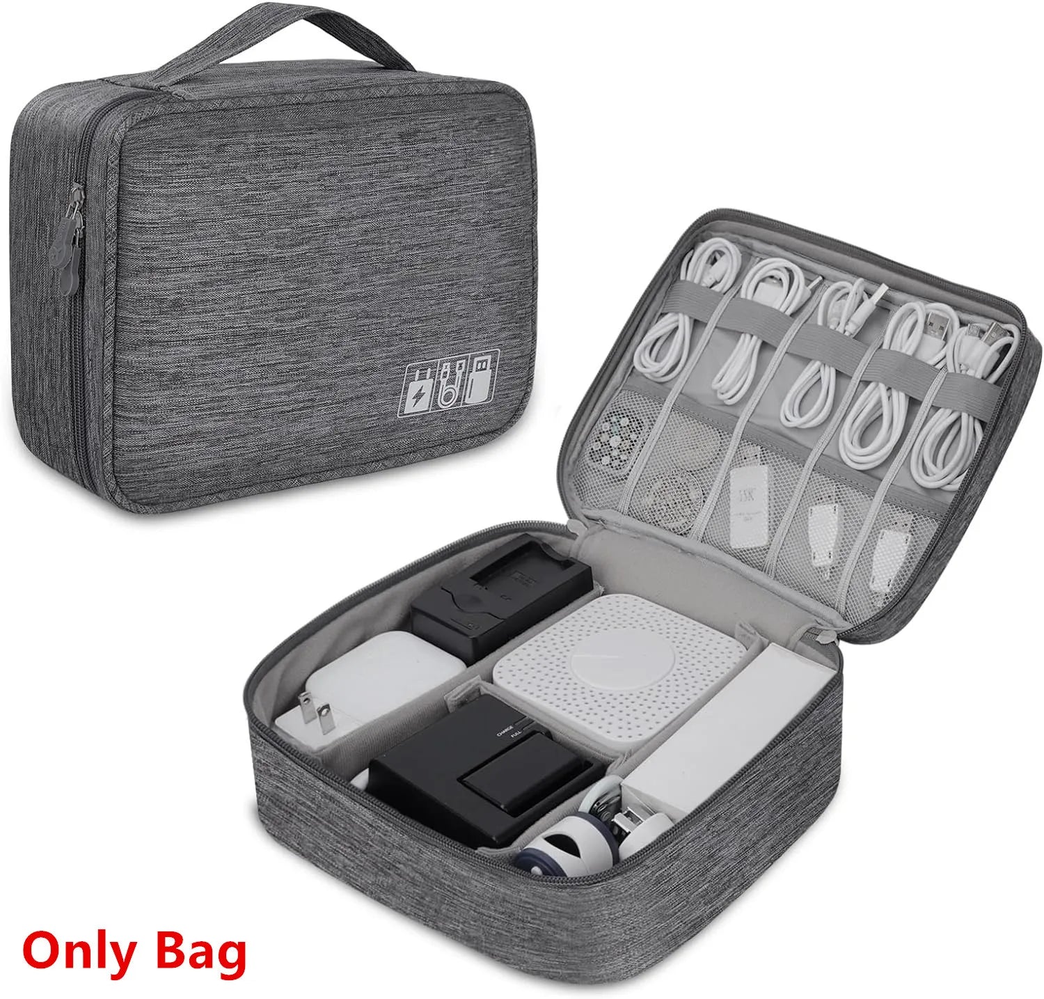 Cable Storage Bag Electronic Organizer Waterproof Portable Travel Pouch