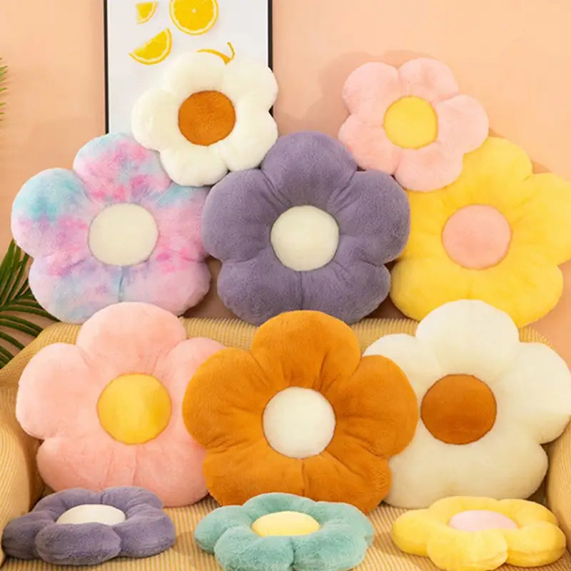 Stuffed Daisy Flower Cushion – Sunflower Shape Pillow for Decor & Comfort