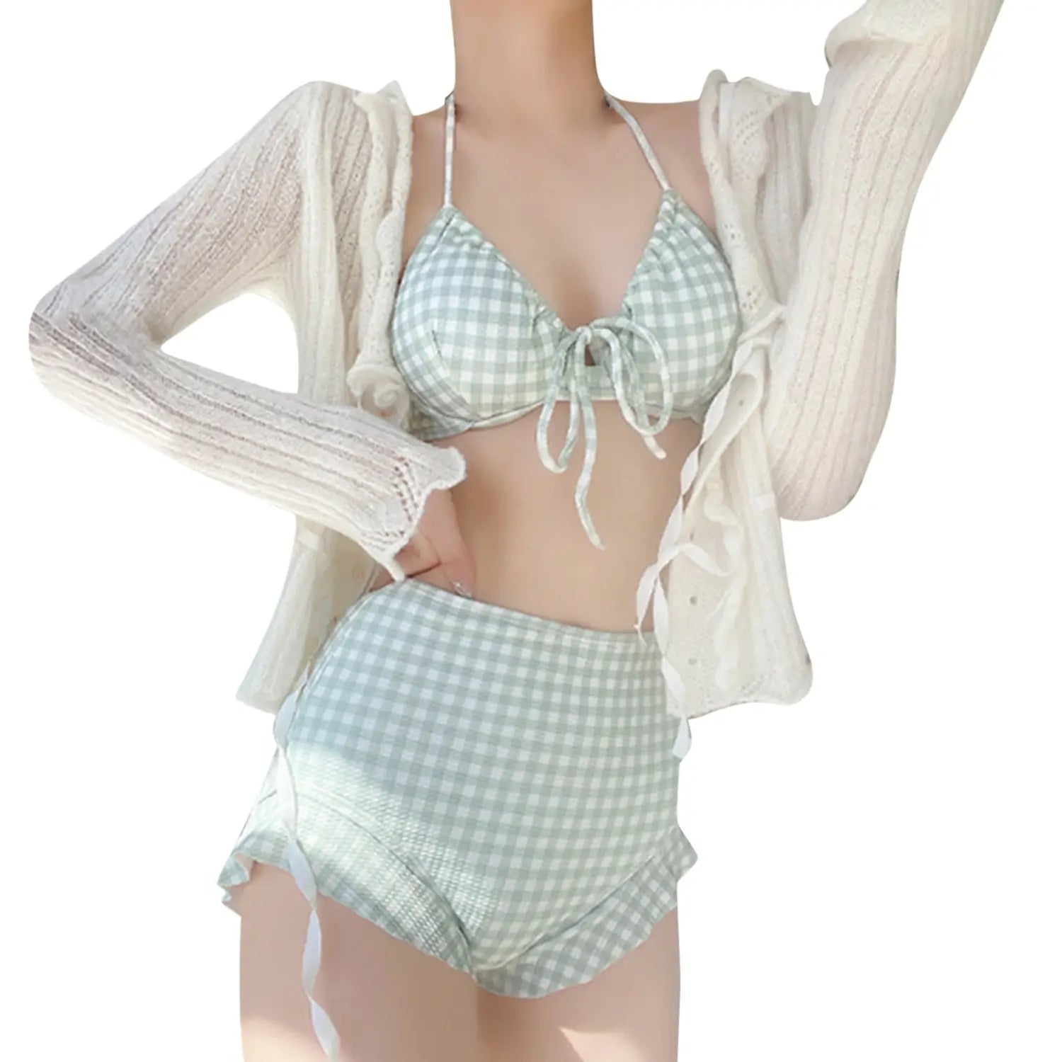 Kawaii Bikini - Sexy Plaid Lolita Fashion Swimsuit for Women