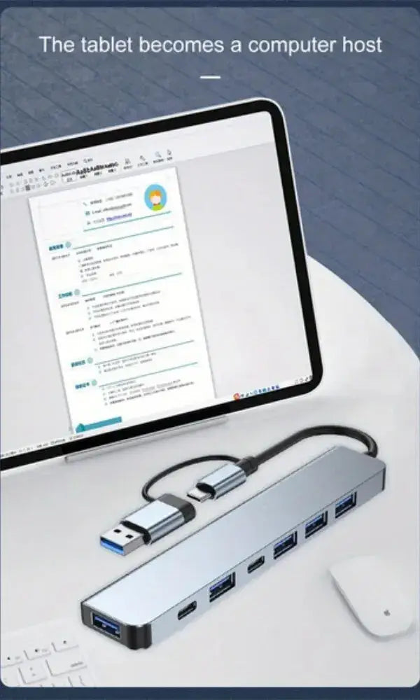 VIENON 7-in-1 USB C Hub Aluminum USB Splitter for Enhanced Connectivity