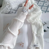 Ice Silk Cooling Arm Sleeves Solid Color – UV Protection Driving Style
