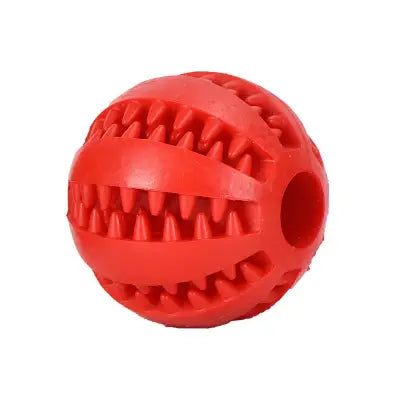 Interactive Dog Toy Ball for Chewing and Treat Feeding in Rubber - Red / 5CM